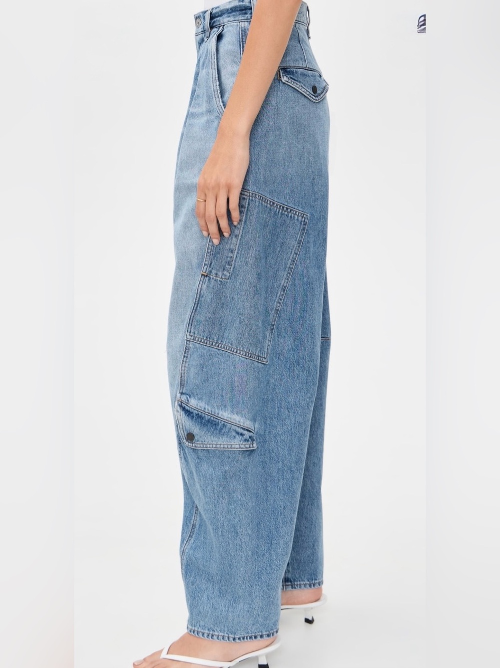 Citizens Of Humanity Light Blue Boyfriend Cargo Jeans - Picture 4 of 10